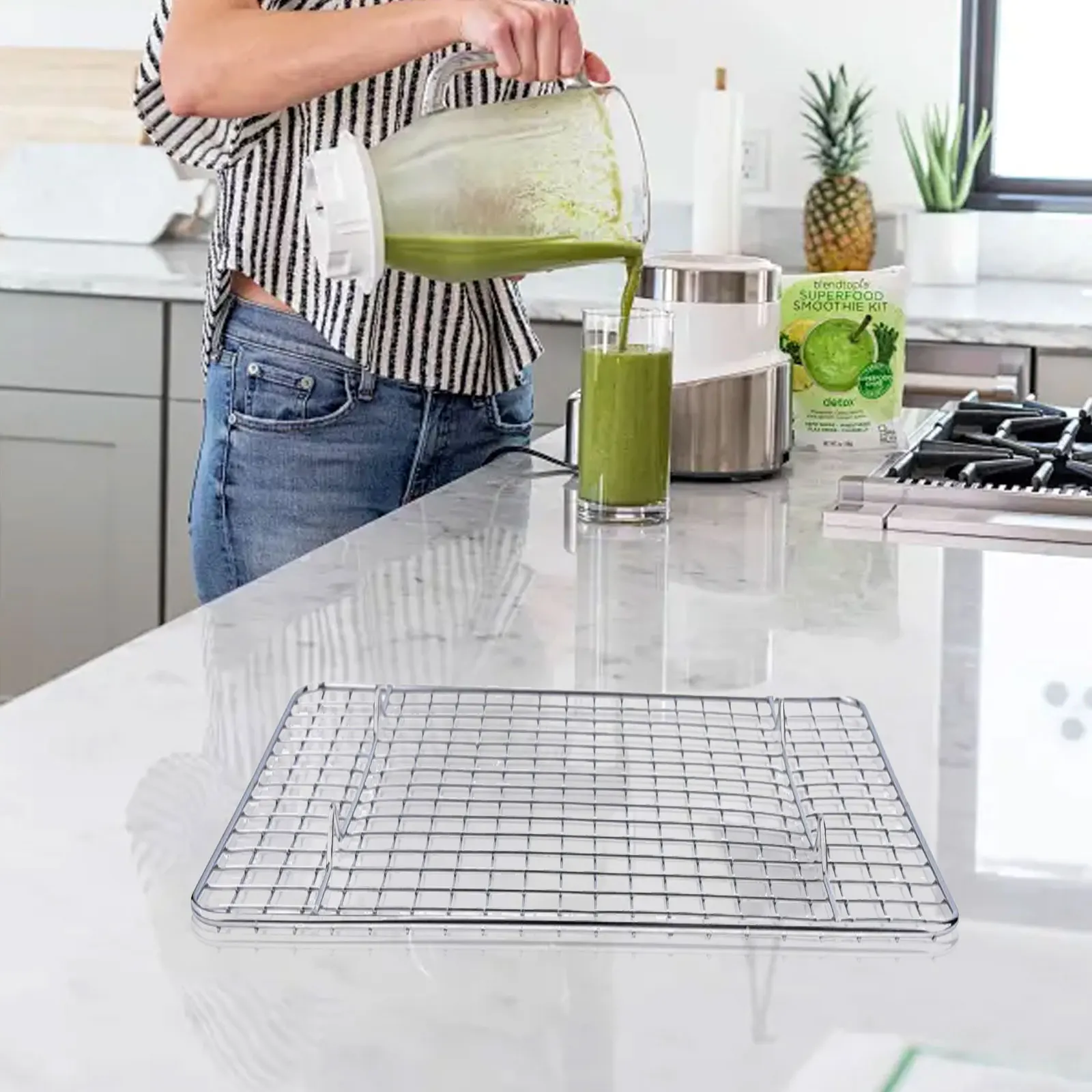 Cookie Sheet Baking Cooling Rack Baking 21.6*30.5*2cm Easy To Clean Even Heat Distribution Optimal Air Circulation