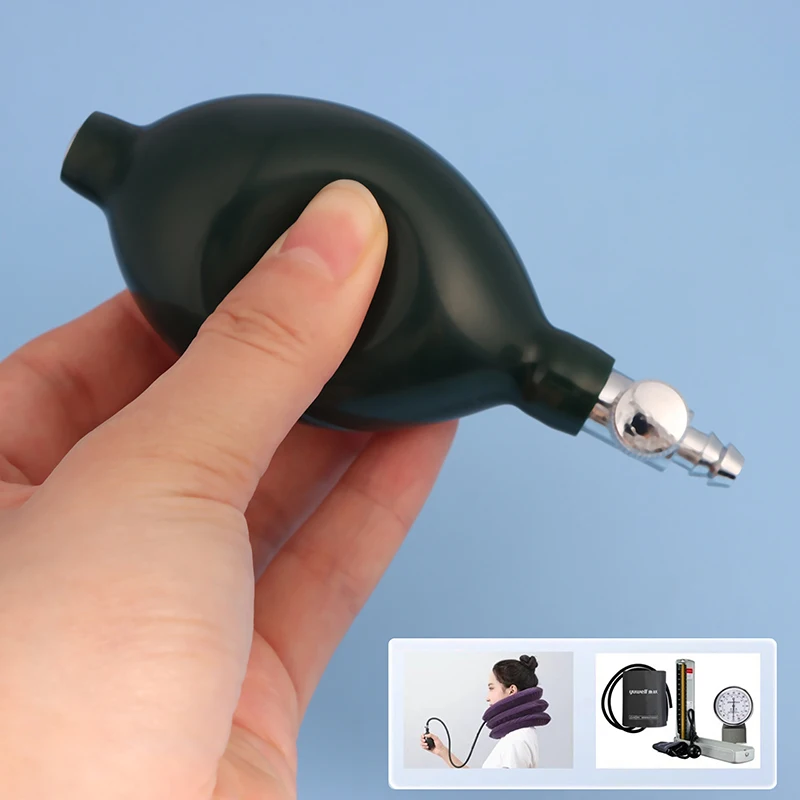 Pompe à Air à ampoule de gonflage vert foncé, pour sphygmomanomètre, tensiomètre, accessoire de soins de santé portatif, vannes métalliques à bille