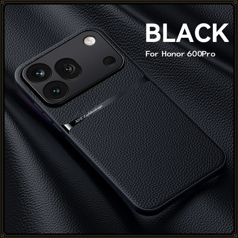 Für Honor 600 Pro 600 5G Global Version Hülle ELVEV Magnetisches PU-Leder + Weiches TPU Ultradünner Kameraschutz Handyhülle