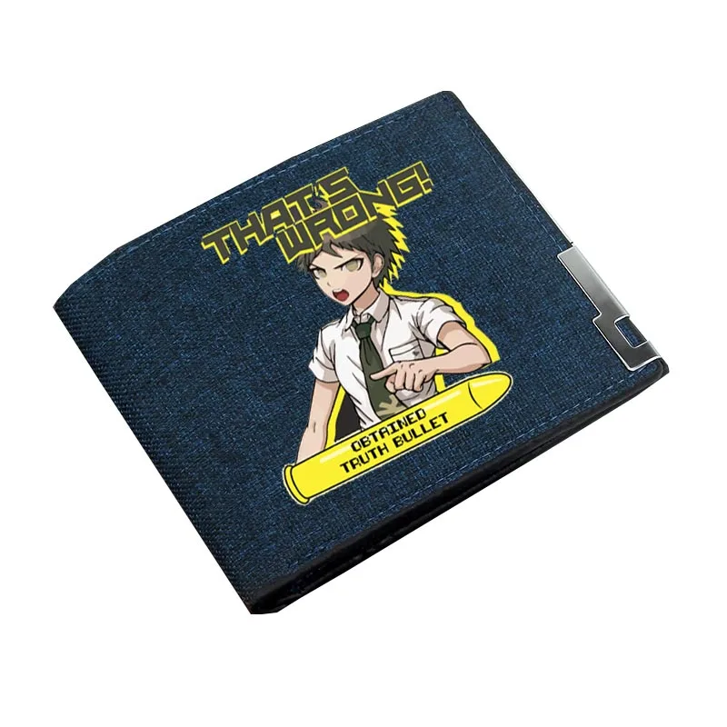 

Anime Game Danganronpa Wallet Boy Gril Cartoon Coin Purse Teenager Canvas Wallet Casual Cash Holder Bi-Fold Short Wallet