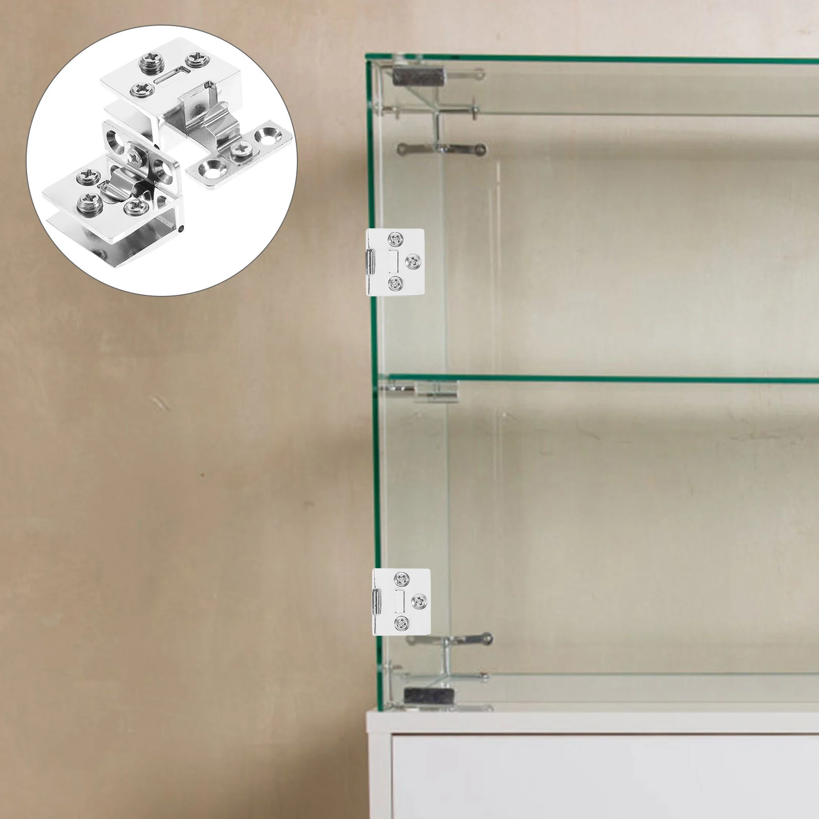 

2pcs Zinc Alloy Durable Cabinet Door Clamps Rustproof Replacement Cupboard Clamp Glass Shower Door Wine Cabinet Clamps Pivot