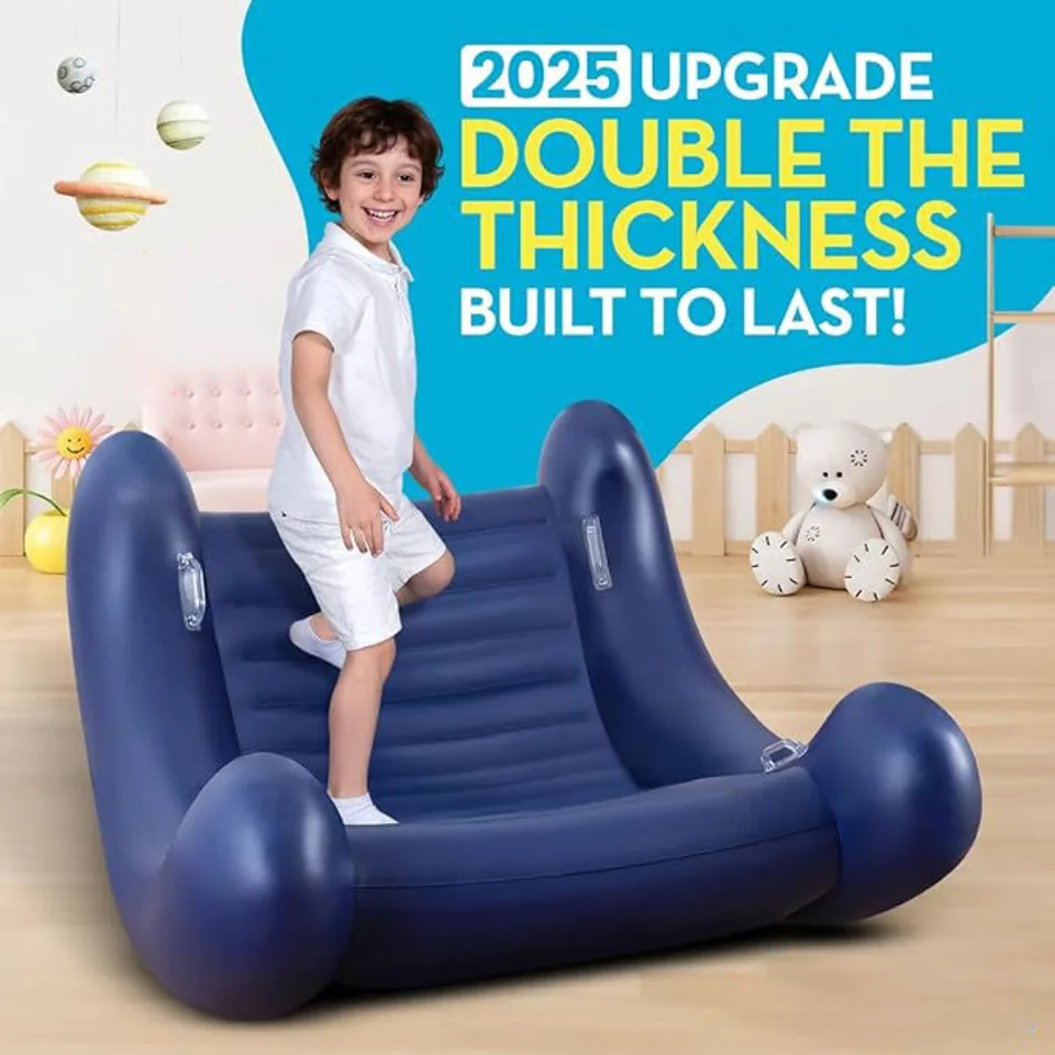 Inflatable Air Cloud Rocking Chair Sensory Sofa for Kids Autism ADHD Calming Seat Indoor Outdoor Toddler Rocker Decor