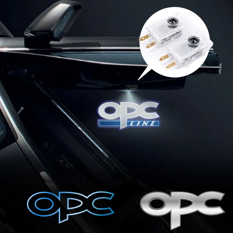 2Pcs Car Door Welcome Projector Lights Logo for OPEL Opc Opcline Insignia 2014 2015 2017 2009-2018 Ghost Shadow Lamp Accessories