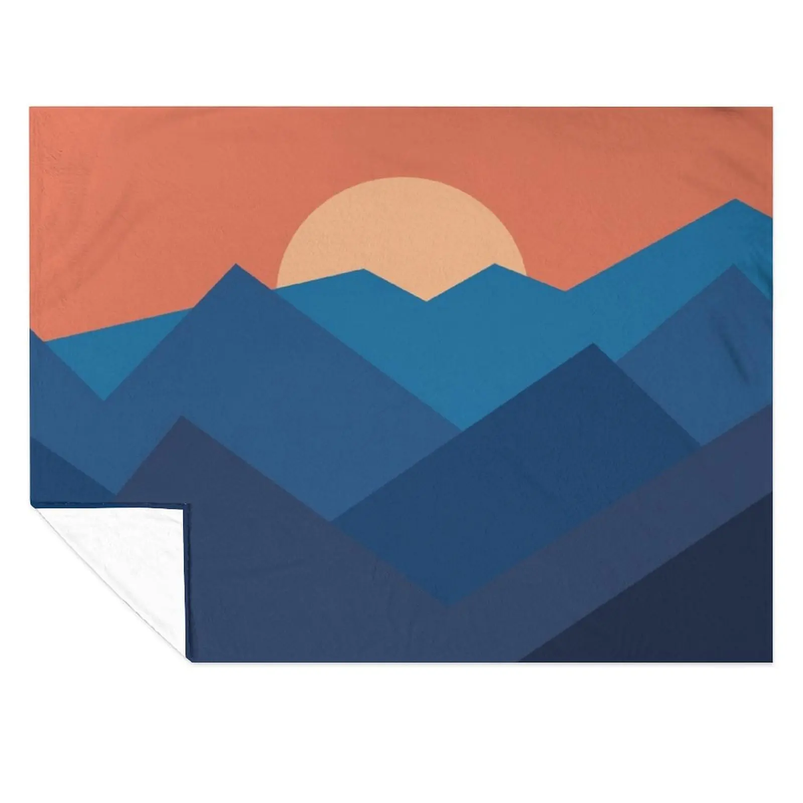 

Mountain sunrise Throw Blanket Thermals For Travel Tourist Hairy Cute Blankets