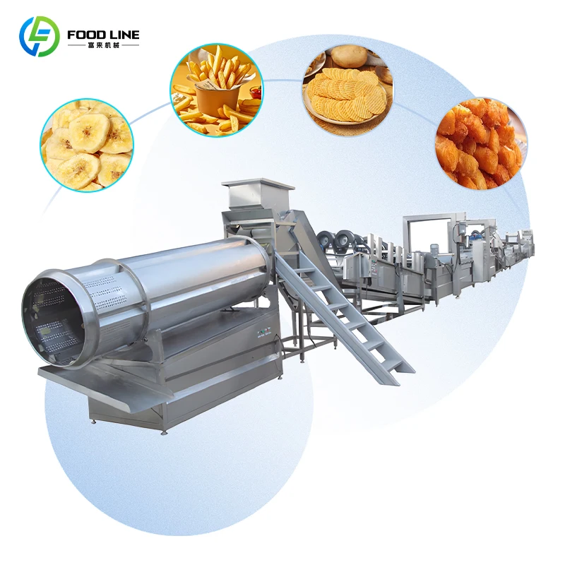 Línea de producción pequeña totalmente automática personalizada para papas fritas estilo Lays y fabricación de papas fritas frescas congeladas a pequeña escala