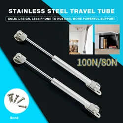 80N/100N 2pc Pneumatic Support Cabinet Hinges Silent Hydraulic Furniture Door Lift Support Stay Soft Close Open Cabient Hardware