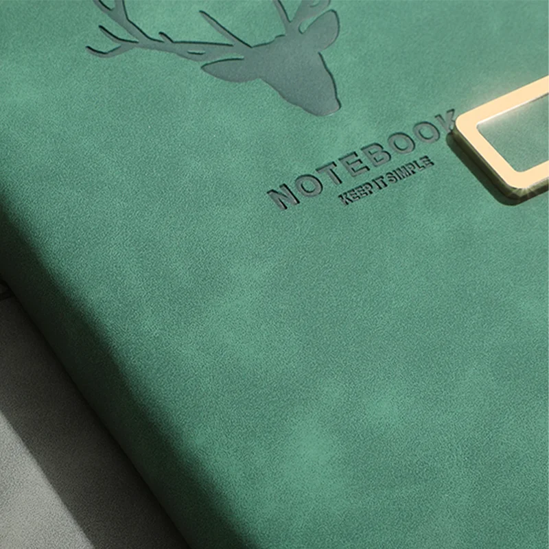 200 Seiten A5-Leder-Notizbuch mit Leder-Notizbuchhülle, personalisierter Softcover und Lesezeichen, perfekt für Unternehmen, Besprechungen – Detail 10