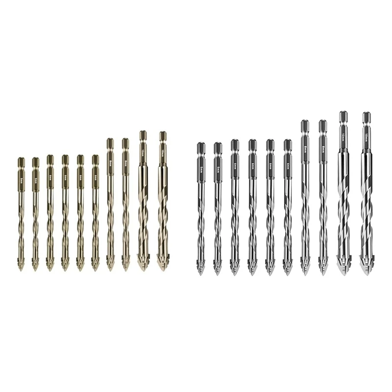 

WISH 10Pcs New Four-Flute Sawtooth Eccentric Drill Bit Size 5/6/8/10/12Mm,For Wood Marble Metal Glass Wall Tiles