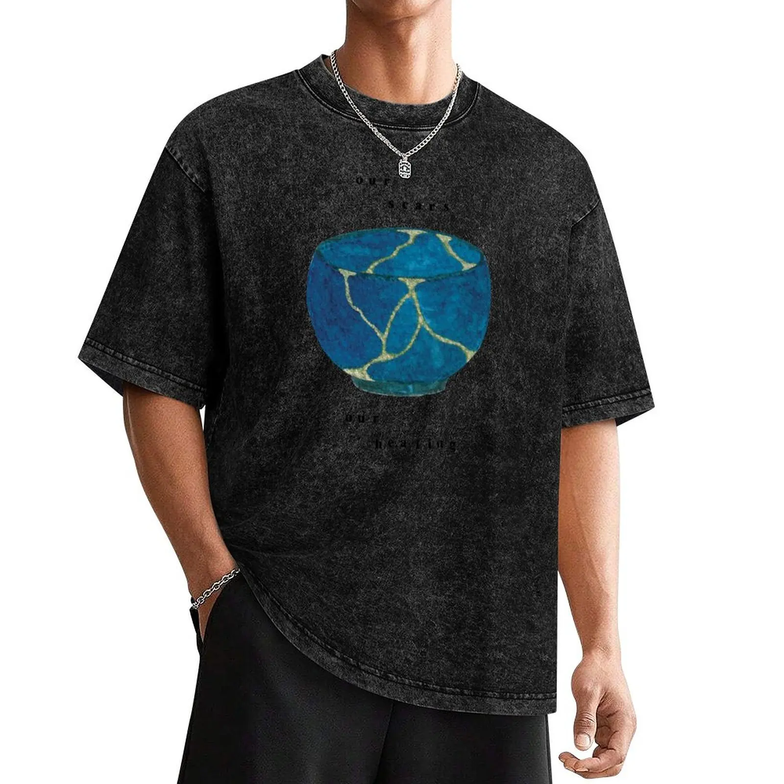 

Our Scars Our Healing Kintsugi T-Shirt graphic t shirt vintage blue archive baggy shirts sublime mens vintage t shirts