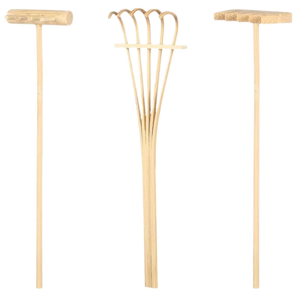 3 個の砂熊手セットプラスチックミニガーデンツール禅サンドボックスデスクトップ砂テーブル熊手クラフト瞑想風景アクセサリー