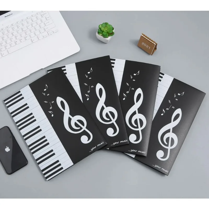 1PC 6-page Performance Piano Sheet Music Clip A4 Three-fold Six-page Expanded Piano Replay Folder Sheet Music Folder
