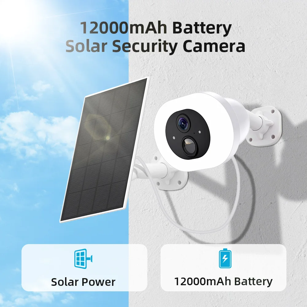 

4MP Solar Surveillance Cameras Security Protection Solar Camera Wifi Outdoor with Light Wireless IP Cameras PIR Human Detection