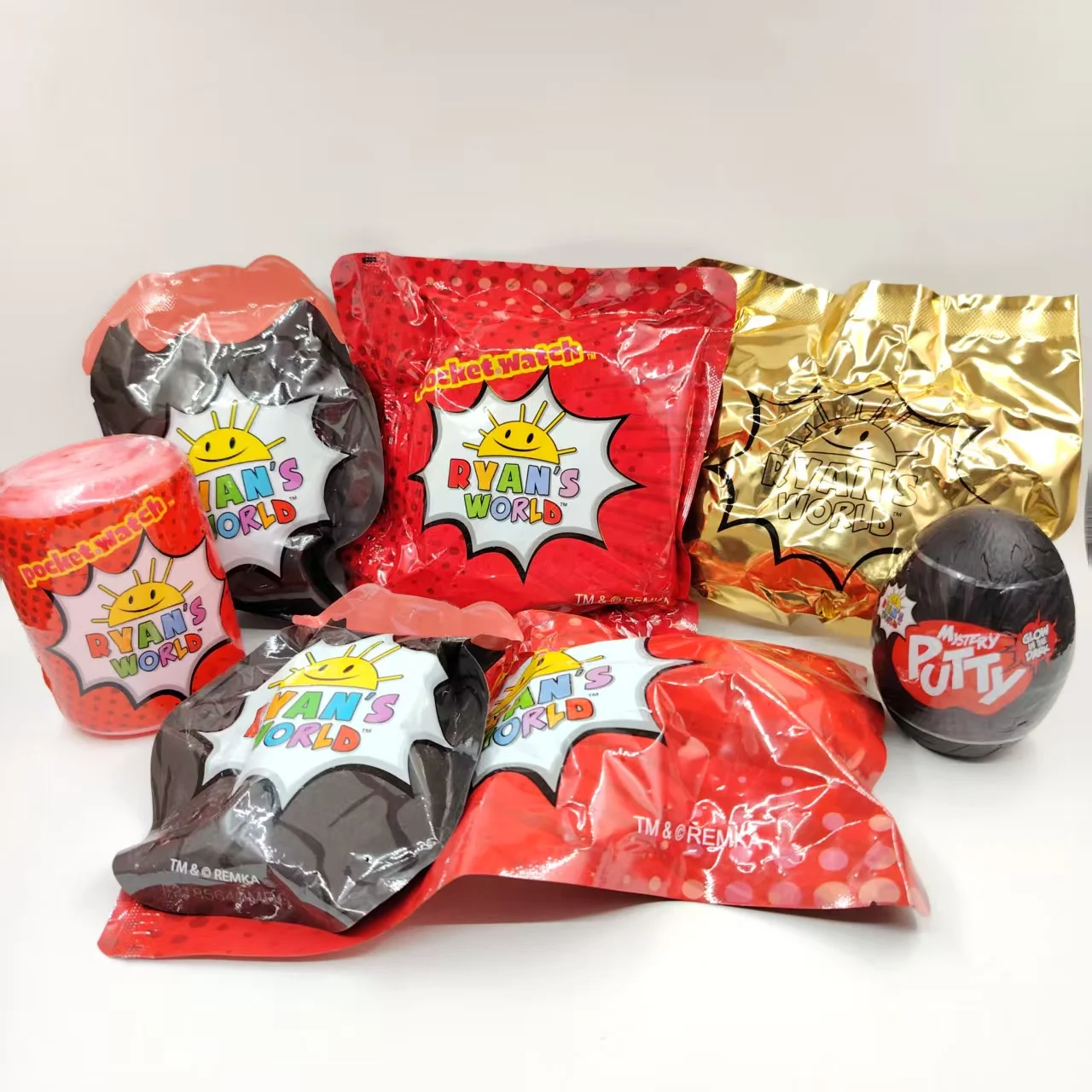 

Ryan's World Original Blind Bags Pocket Watch Series Mystery Putty Mystery Sand Ultra Rare Gold Action Figures Collection Toys