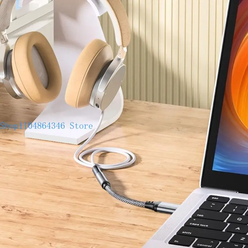 652F Efficient USB to 3.5mm Auditory Adapter for Digital Devices with Bare Copper Wire and Gold Plated Process