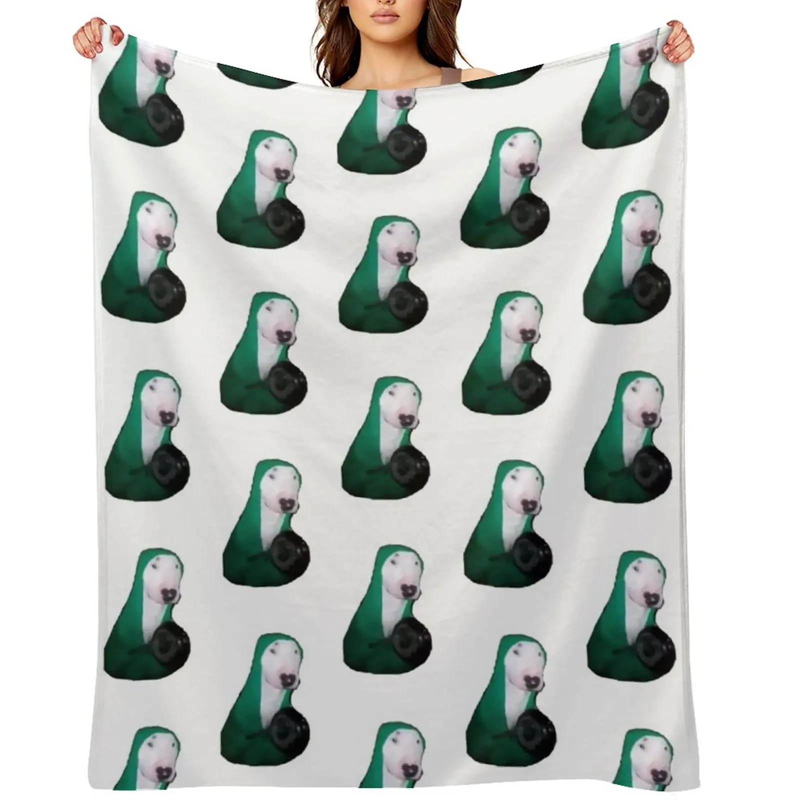 

Walter Dog Hitting Pan Meme Throw Blanket Multi-Purpose Retros Cute Plaid Bed Blankets