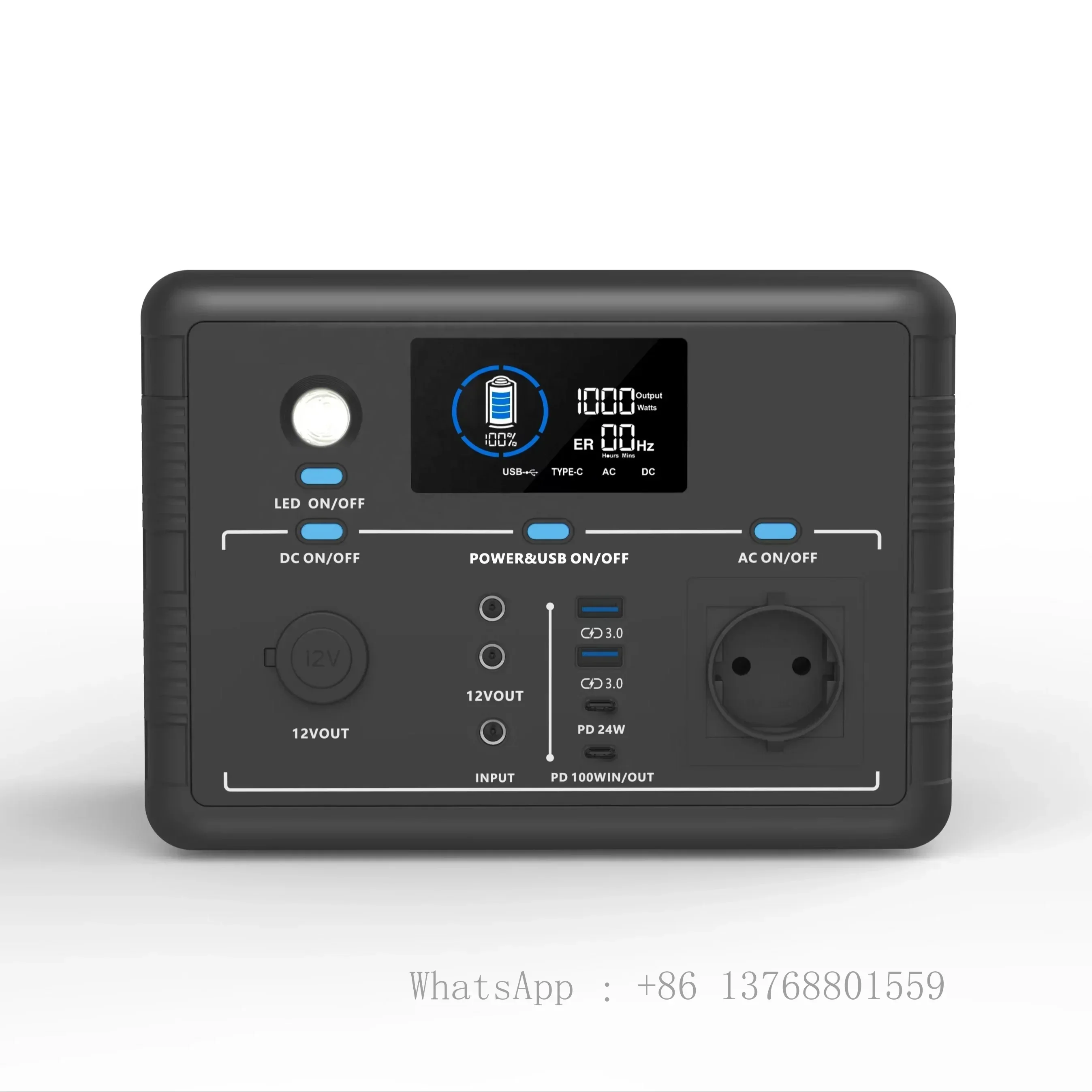 500W Portable Power Station Supply 110V 220V Portable Lithium Battery Power Station Multi-Function Solar Energy Storage System