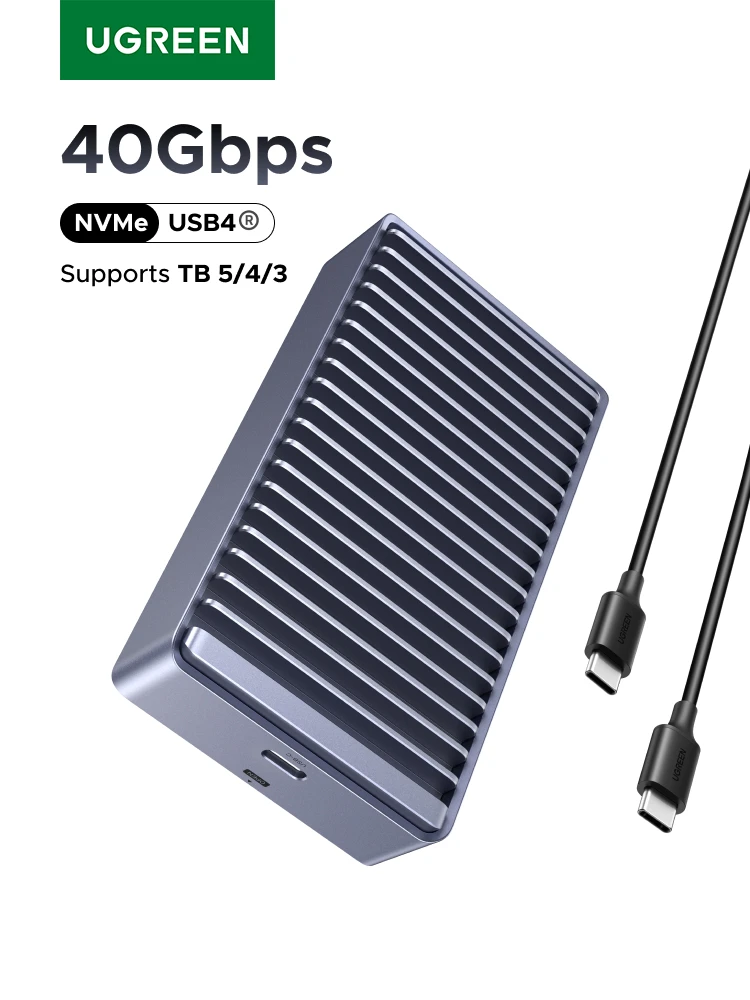 【RU】UGREEN Obudowa M.2 SSD 40 Gbps USB4 NVMe Kompatybilna z Thunderbolt Obudowa M.2 NVMe SSD dla Mac Mini M4 MacBook Pro — zdjęcie produktu 7