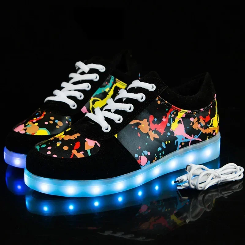 Size 34-41 Children Glowing Sneakers with Light Shoes Luminous Sneakers for Boys Girls with Backlight Kid Luminous Sole