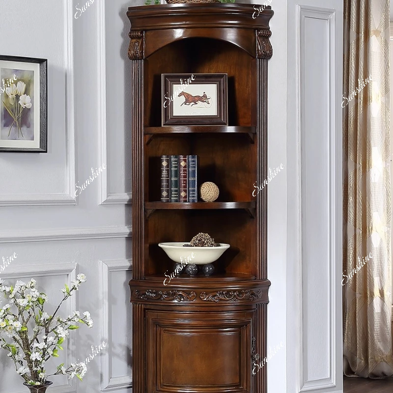 American style, corner cabinet living room solid wood, shelf bedroom, simple and modern
