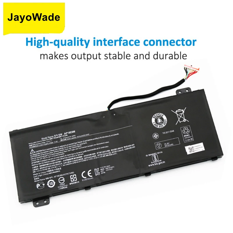 Imagem -04 - Bateria Portátil para Acer Nitro An51554 An515-55 An517-51 An715-51 Aspire A71574 A715-74g Series Ap18e8m Jayowade-ap18e7m