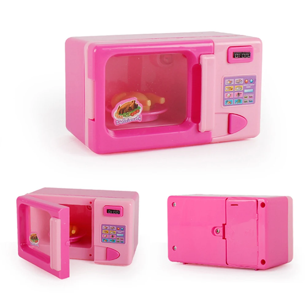 Play House Toy Microwave Oven Electric Lighting Children Simulation Home Appliances