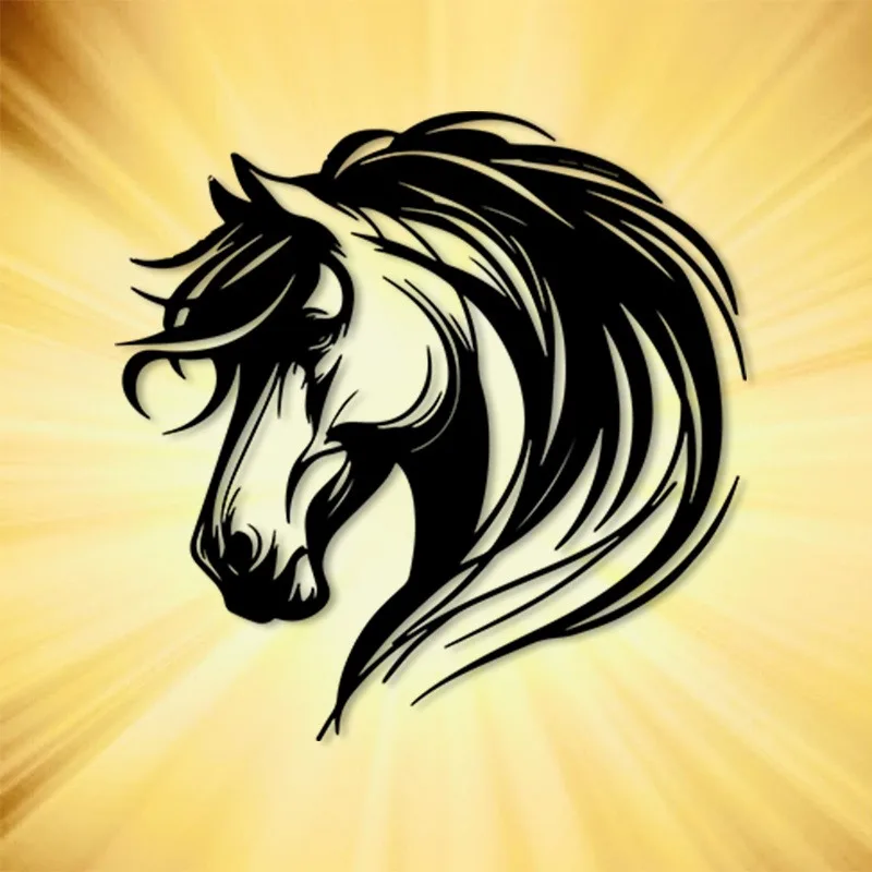 Arte de Pared Metálico Vintage con Diseño de Caballo, Escultura Ecuestre de Hierro Resistente para Dormitorio o Sala de Estar, Fácil de Limpiar, Regalo para Amantes de los Caballos