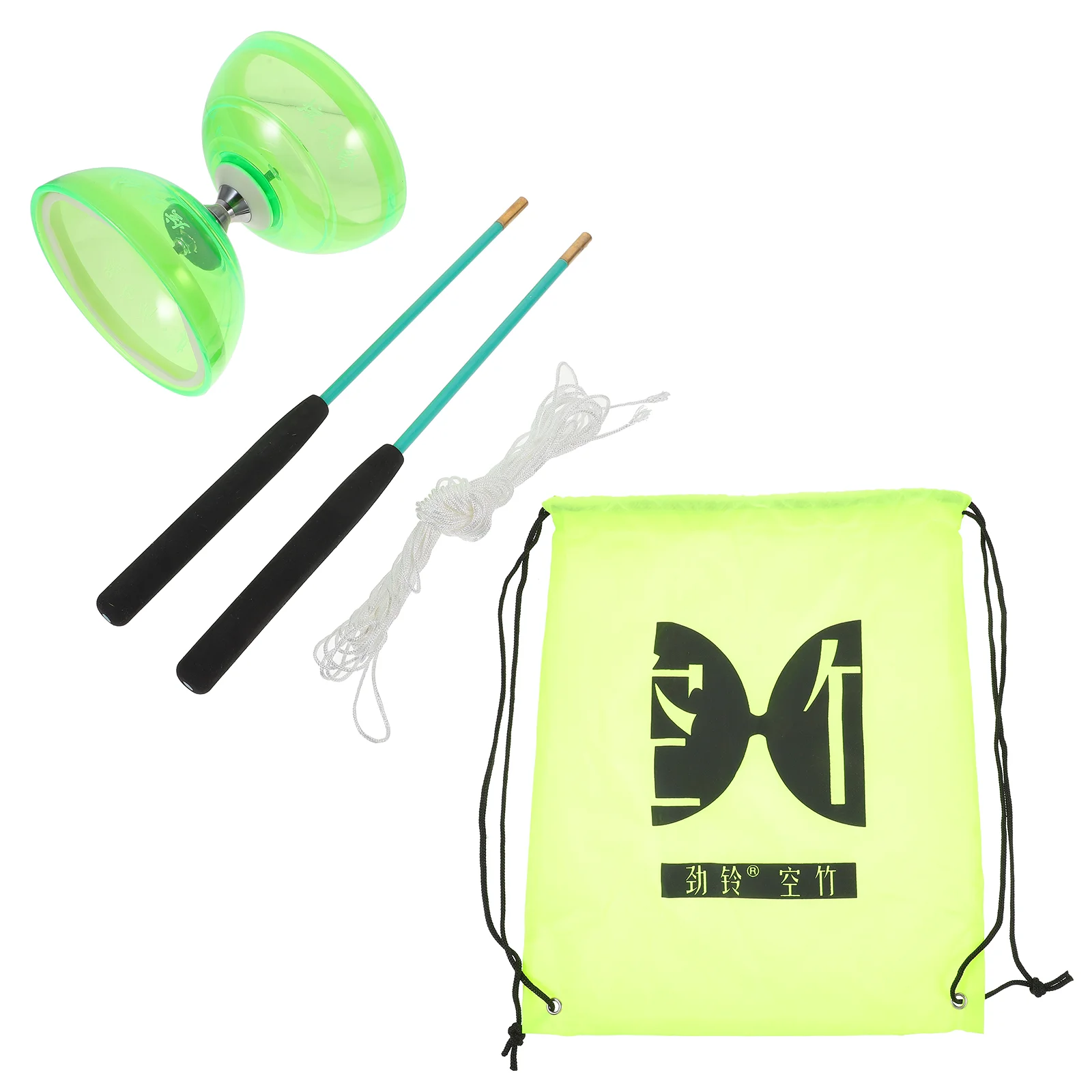 1 Set Plastic Bearing Diabolo Professional Chinese Yo-yo Juggling Toy for Beginners