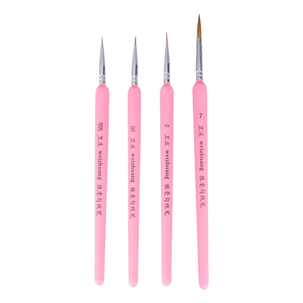 

4Pcs Professional Detail Paint Brush Fine Tip for Intricate Painting Reshapeable Washable Warm Water Clean Easy Portable