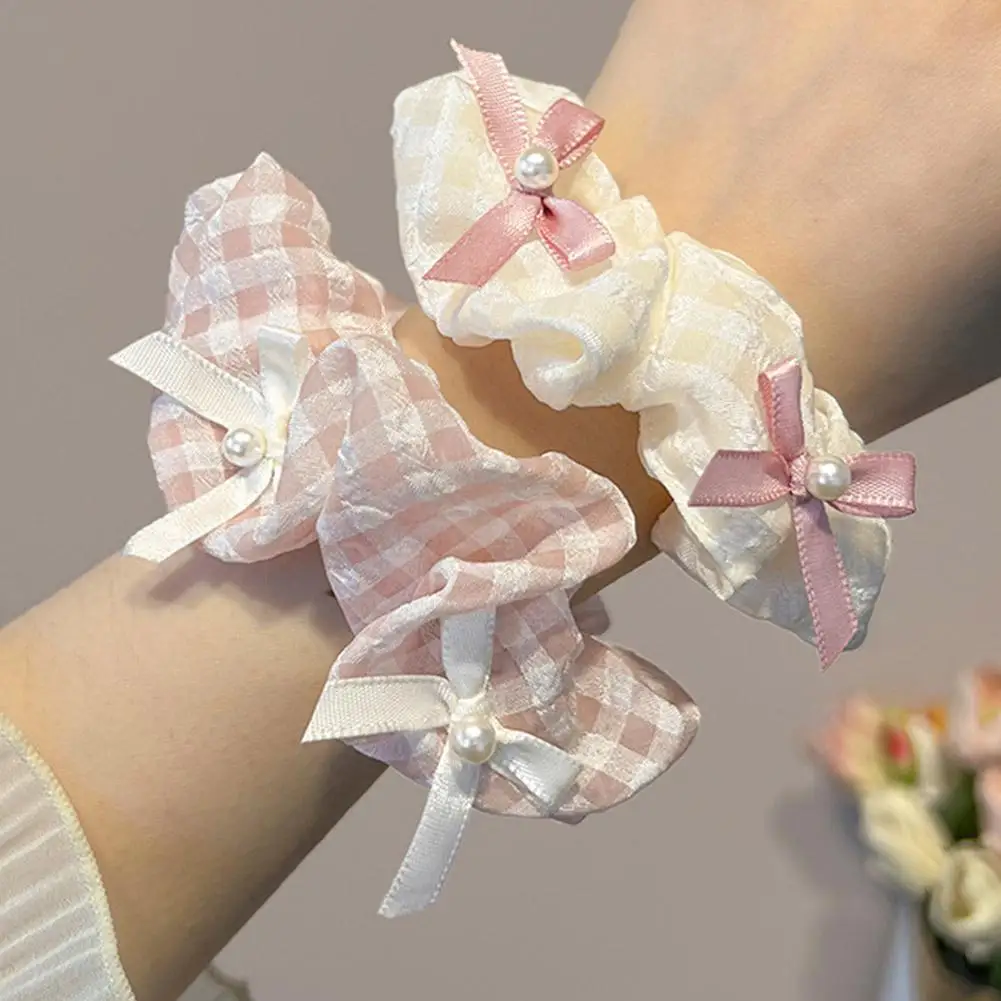 Korean Version New Trend Fabric Bow Large Intestine Circle Birthday Party Minimalist Headrope Women's Elegant Hair Accessories - Image 3