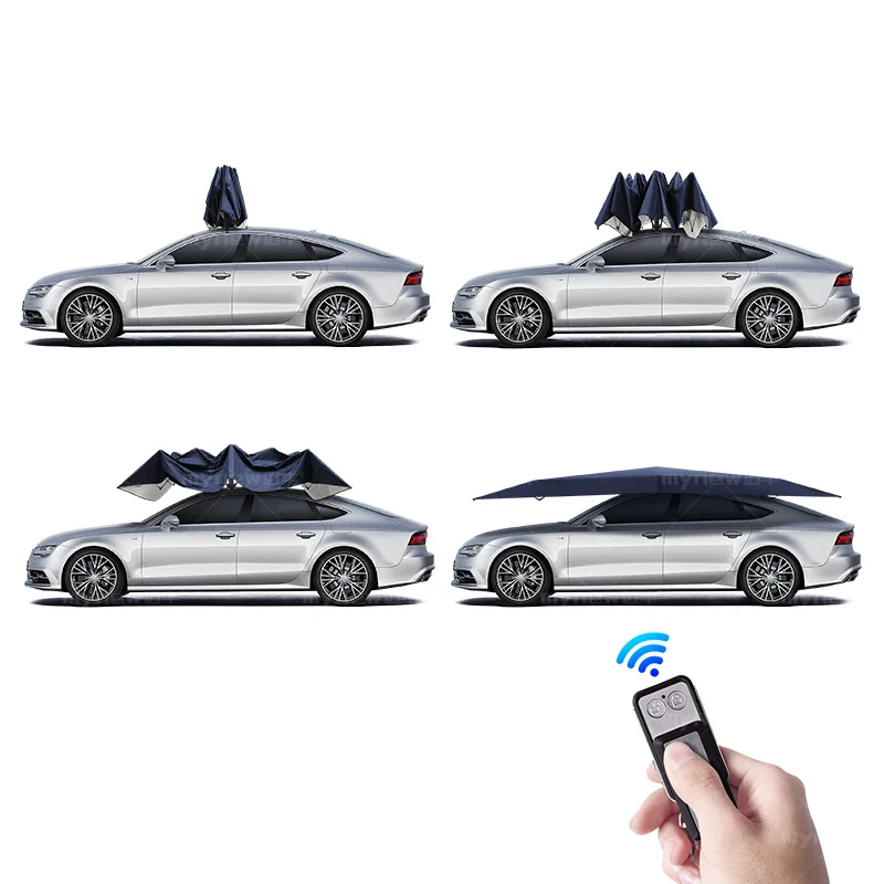 

2023 Summer Products Anti-UV Automatic Folding Sun Shade Covering Roof Car Cover Umbrella Sunshade Car Tent