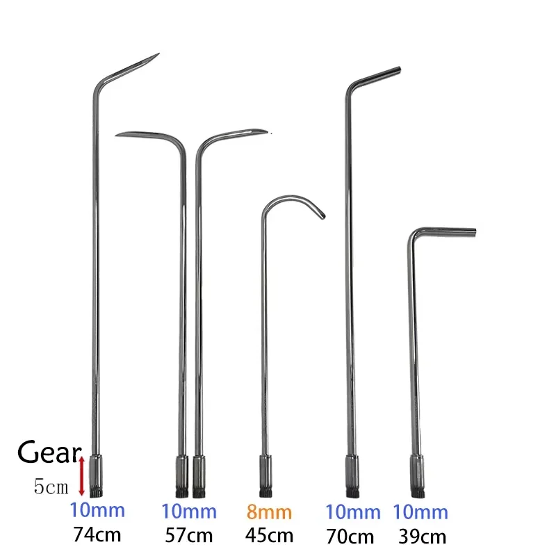 Car Dent Repair 6-Piece Stainless Steel & Manganese Steel Quick Disassembly Hooks Set with Lever for OLIVER