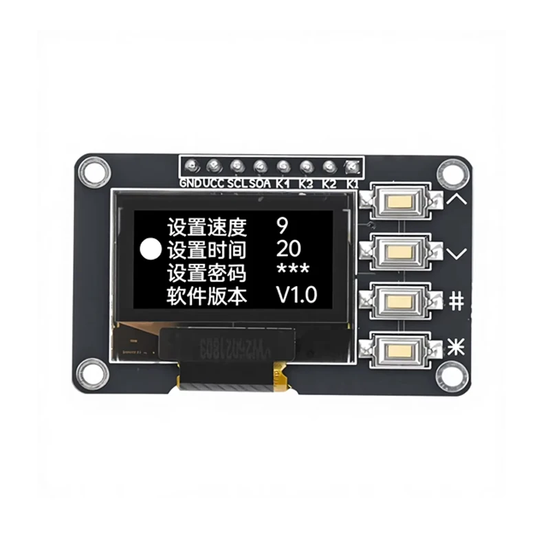 0.96-inch OLED Display 12864 with 4 Buttons IIC White/Blue SSD1306 Driver/SSD1315 Driver Display Module