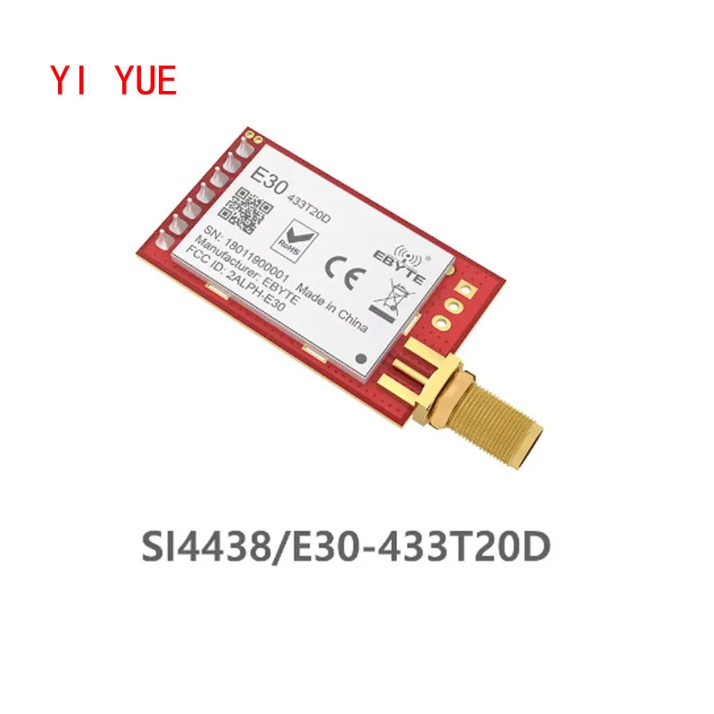 SI4438 433mhz 20dBm Transmitter Fixed Wireless Terminal Long Range 2500m UART Ebyte Wake-up on Radio SMA-K Antenna E30-433T20D