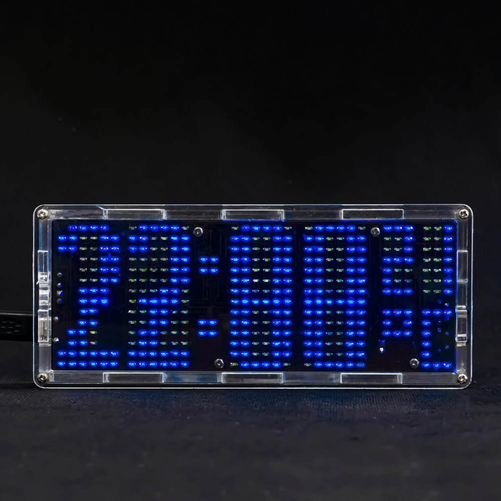 DIY Kit Electronics LED Dot Matrix Digital Clock Soldering Project with 51 Microcontroller Auto Brightness Time Temperature