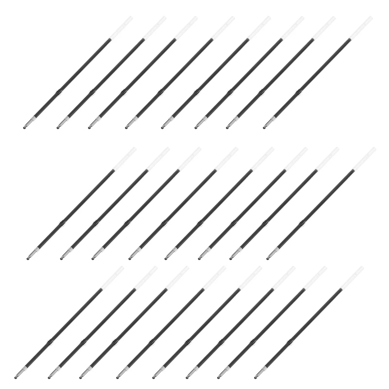 100Pcs Universal Ballpoint Pen Refills Black 0.7mm Retractable Gel Ink Quick Dry Smooth Flow DIY Trimmable Length Office School