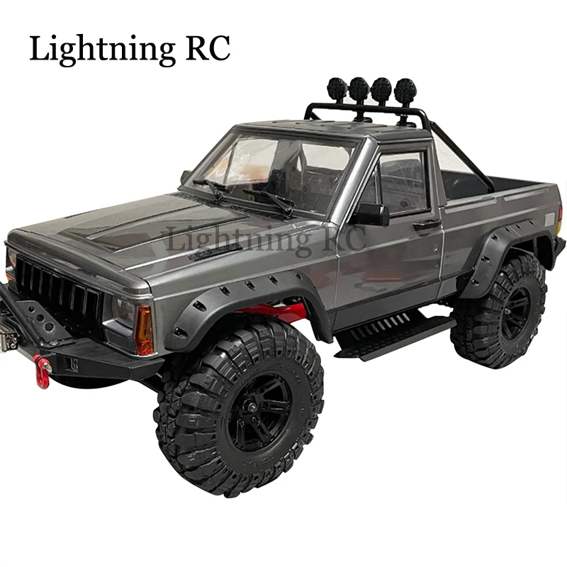 4 LED Lights Metal Roll Cage Bucket for RC4WD 1/10 TF2 Remote Car Accessories Perspective of Super Cool Decoration Lifelike