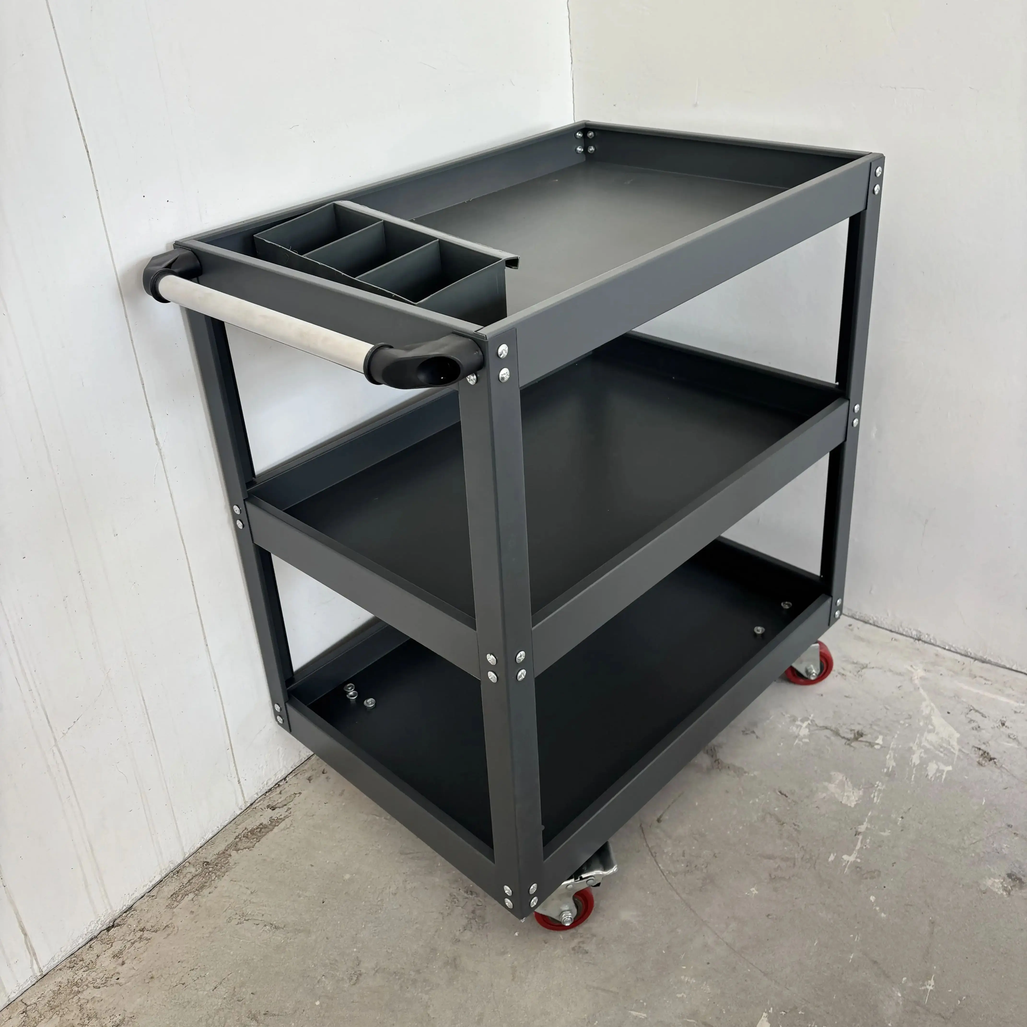 3-tier Tool Cart Rolling Storage Organizer Utility Trolley Cart for Workshop Service CartMobile Tool Stor