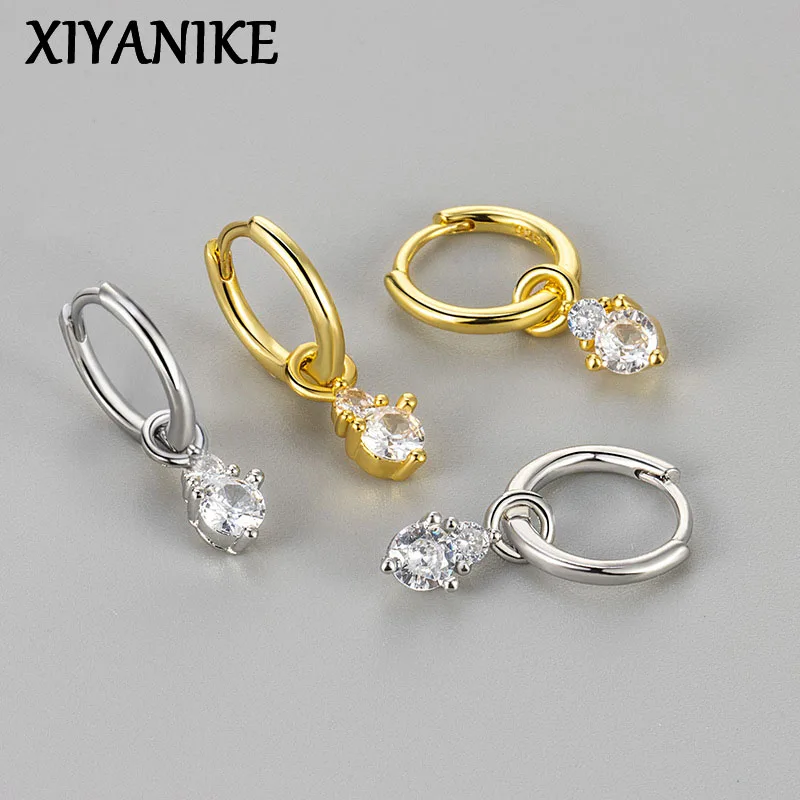 

XIYANIKE Dazzling Crystal Drop Dangle Earrings For Women Girl Sweet Fashion Jewelry Accessories New Year Gift Party сережки