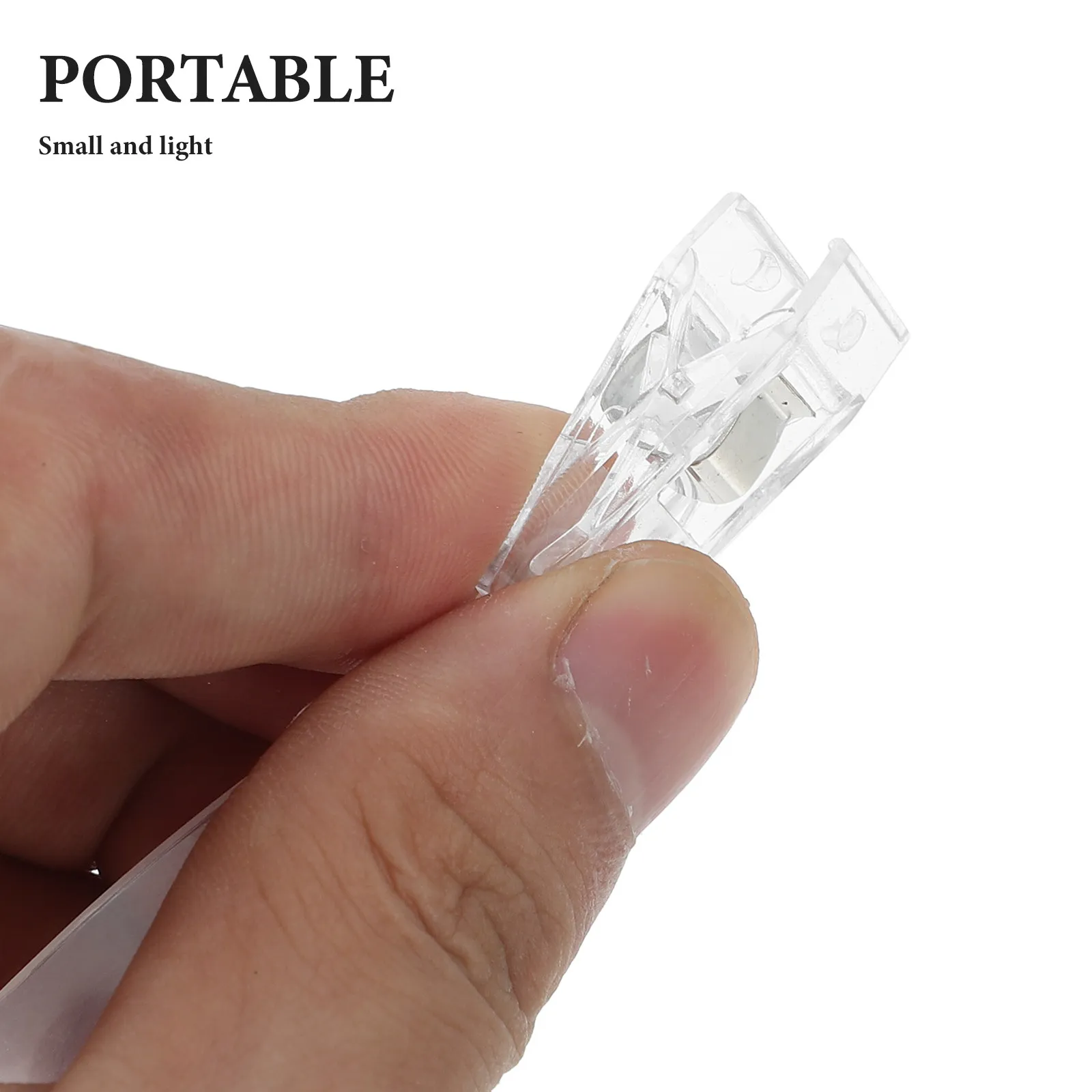 20pcs Chest Card Clips Metal ID Badge Holders Double Hole Stainless Steel Clear Straps Name Tags Plastic Lightweight Portable