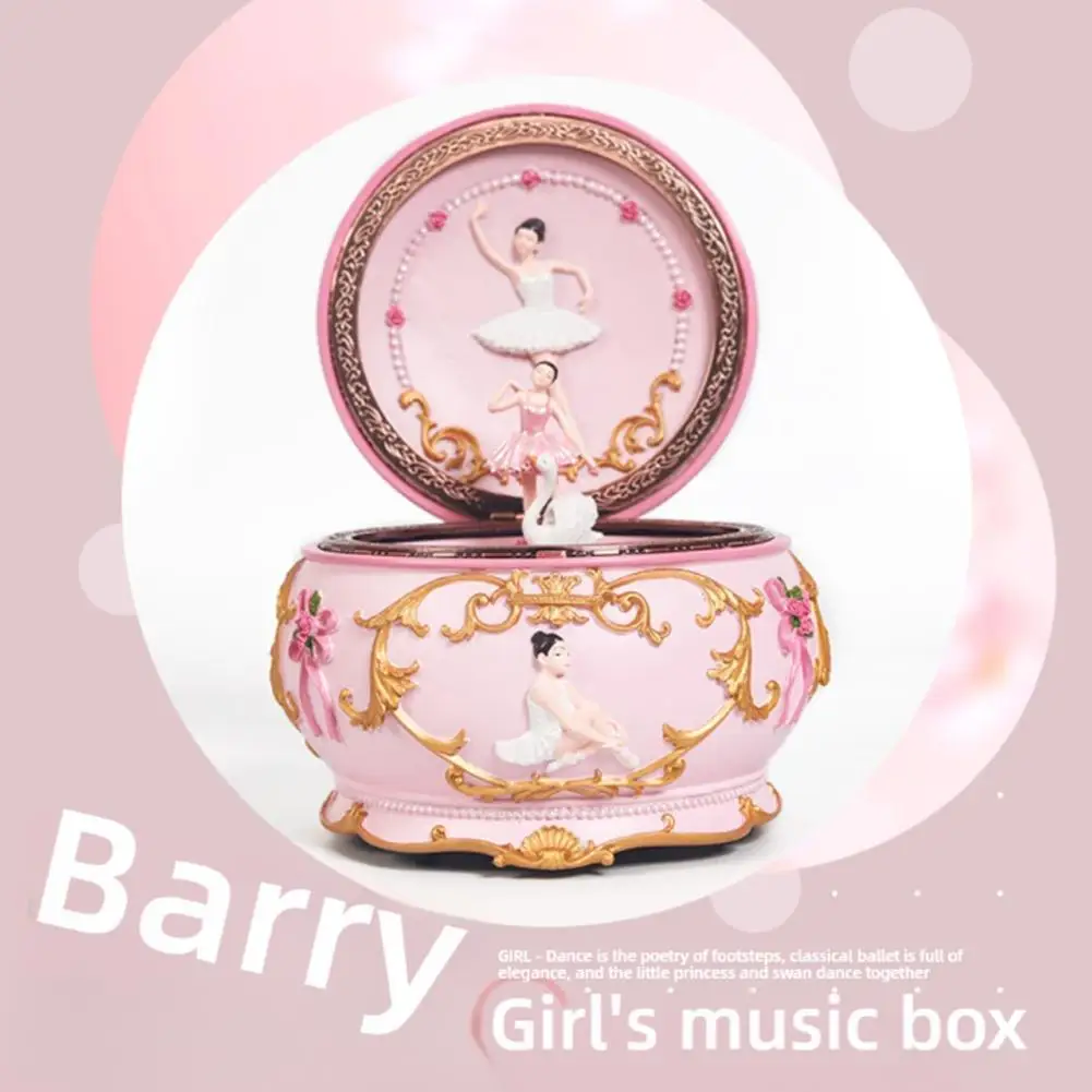 Colorful Luminous Spin Dance Ballet Girl Music Box Music Box Display Creative Birthday Gift