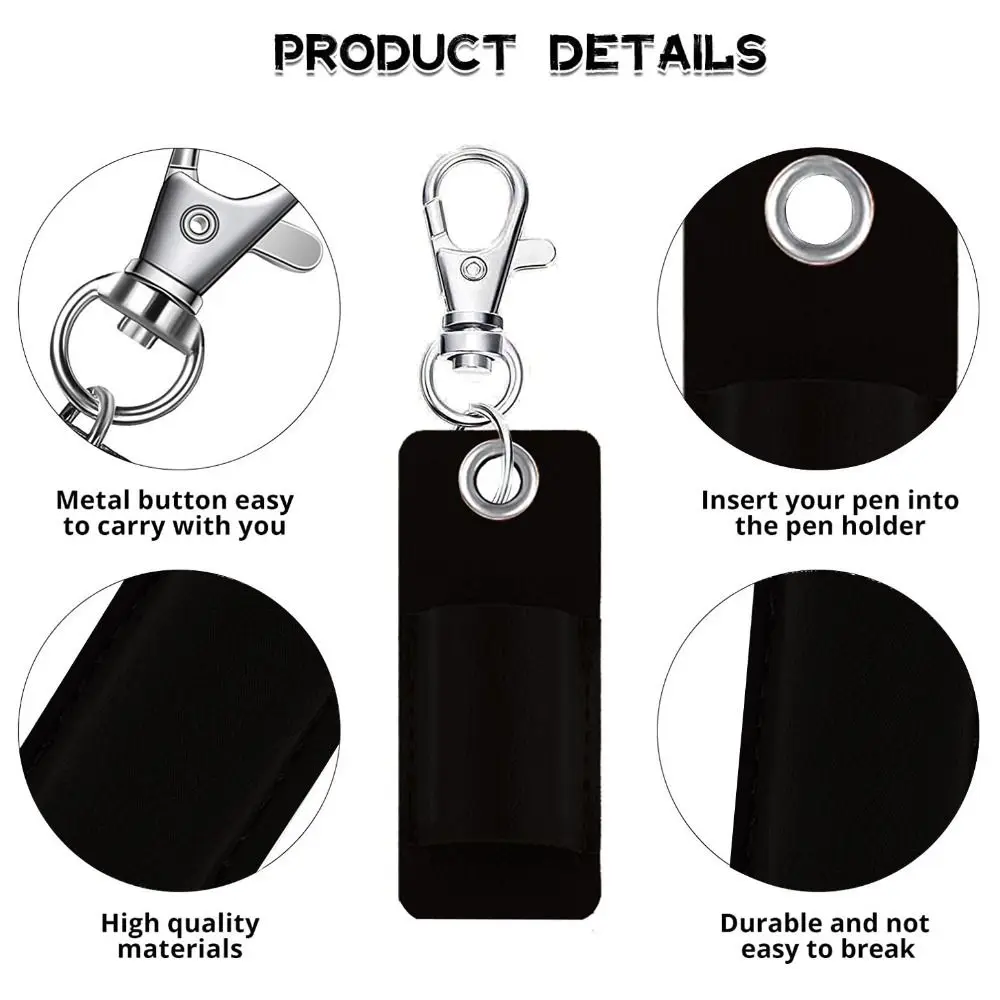 الرجعية بو الجلود القرطاسية مدرسة مكتب شارة كليب القلم حامي كيرينغ حامل قلم المفاتيح كم الحقيبة قلم رصاص المنظم