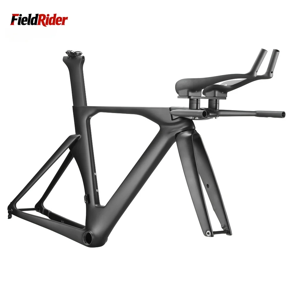 

2026 NEW T1100 Toray Carbon Fiber Triathlon TT Frame Time Trial Racing Frame with Integrated Handlebar Enhanced Aerodynamic Perf