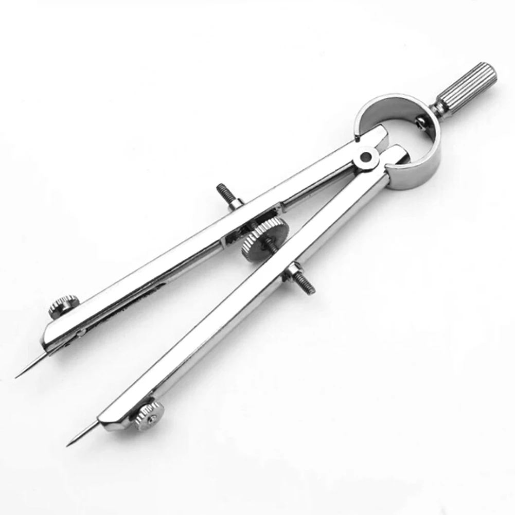 

Drafting Compass w/Lock Math Compass Drawing Metal Geometry Compass Stainless Steel Multifunction Bow Divider Circles Tool