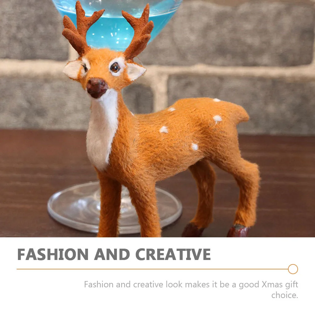 5 قطعة محاكاة عيد الميلاد الغزلان الحلي الأيائل زينة منضدية عيد الميلاد الأيائل الزينة المنزل مكتب الدعائم الطرف عيد الميلاد الديكورات #6