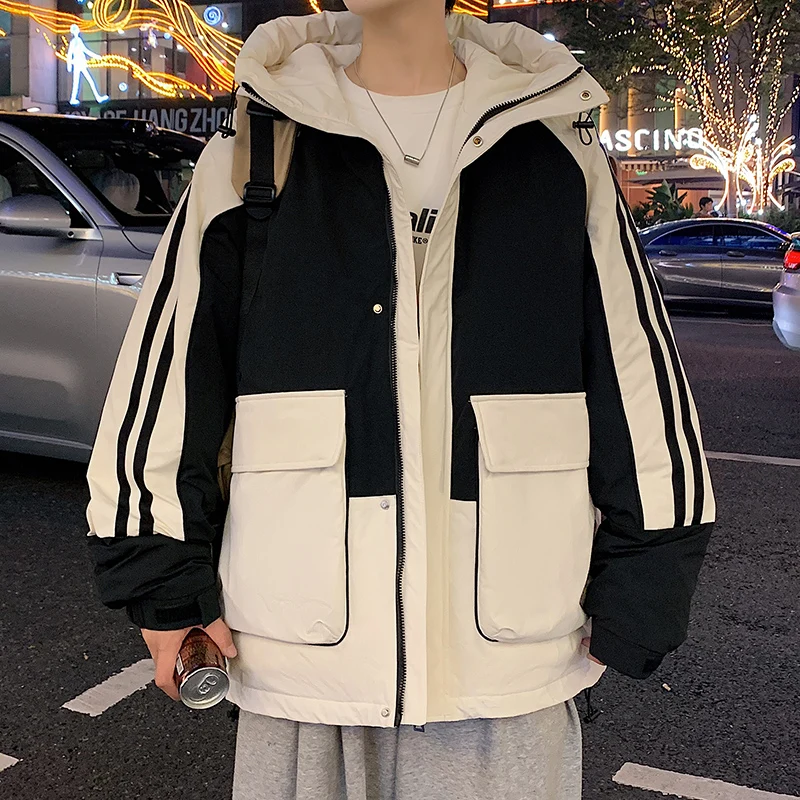 

Fashionable Versatile Sports Leisure Men's Cold Proof and Warm Jacket with Hat Feather Jacket Comfortable and Breathable Jacket