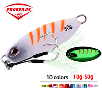 Big Jig Fishing Lure Weights 10-50g Fishing Jigs Saltwater Lures Metal Bass Jig Isca Artificial Fake Fish Glitter Holographic
