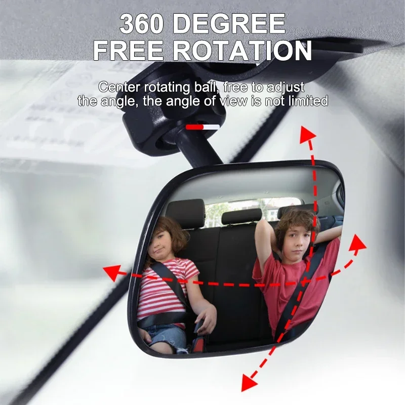 

Car Visor Clip Rearview Mirror Baby Kid Monitor Universal Clear View Auto Suction Cup Rear View Mirrors Interior Mirror