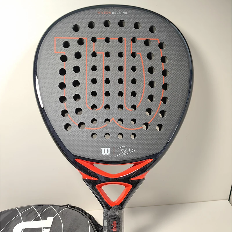 Wilson Professional Tennis Rackets Carbon Fibre Surface Diamond Shape with Eva Memory Flex Foam Core Padel Tennis Racquets