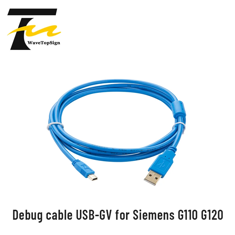 Wavetopsign V90 Servo Debugging Cable USB-GV Data Communication Download Cable for Siemens G110/G120 Inverter