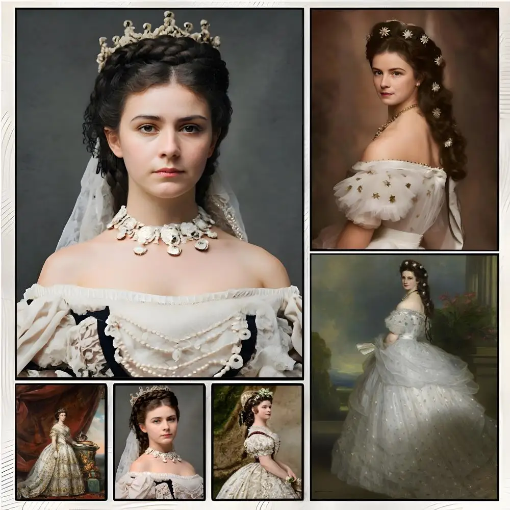 Noble Vintage Portrait E-Empress Elisabeth of Austria Poster Superior Home Space  Indoor Decorative Art & Home Decor